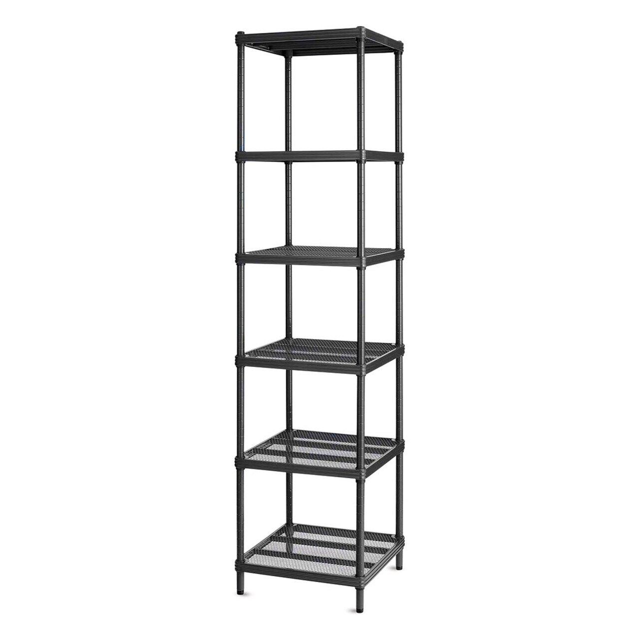 Design Ideas MeshWorks Shelving Units - Black, Narrow, 6-Tier